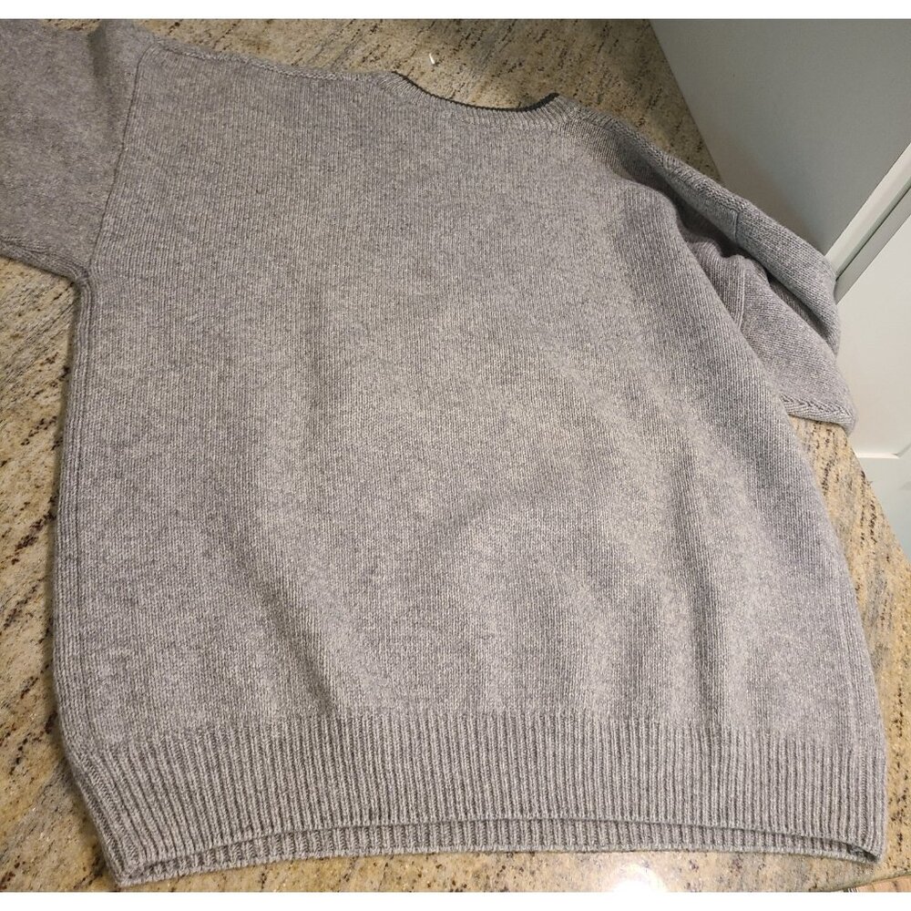 Vtg APART Sweater Men’s L Propeller Blade Look Gray Base Lambs Wool Nylon Blend - Picture 14 of 16